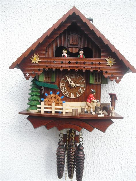 Animated German musical cuckoo clock Black Forest clock