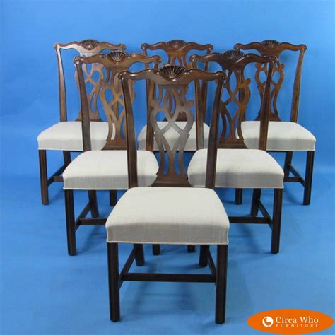 Set of 6 Chippendale Style Side Chairs | Circa Who