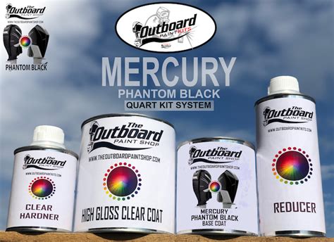 MERCURY VERADO PHANTOM BLACK PAINT KIT 1 Quart Refinishing Kit Any ...