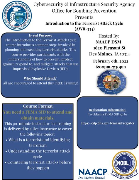 Introduction to the Terrorist Attack Cycle Training | NAACP Des Moines