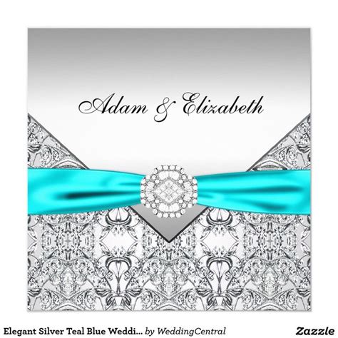 Create your own Invitation | Zazzle.com | Blue silver weddings, Diamond wedding invitation, Teal ...