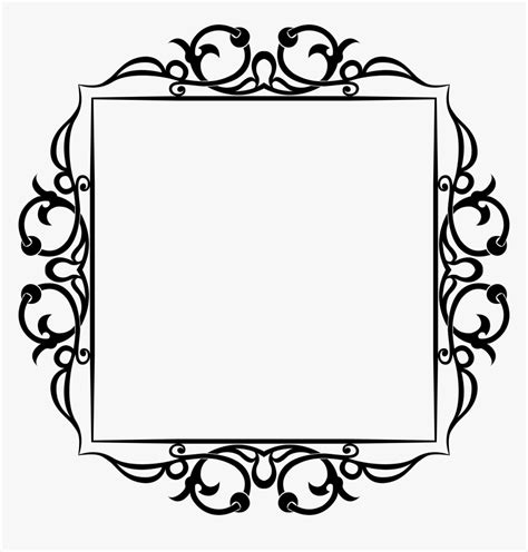 Banner Royalty Free Stock Decorative Svg Floral - Free Frame Border Clipart, HD Png Download ...