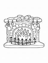 Free Fireplace Coloring Page  Printable Pages For Kids sketch template