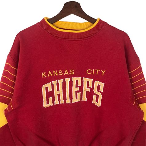 Vintage 90s Kansas City Chiefs Sweatshirt Crewneck Big Logo | Etsy