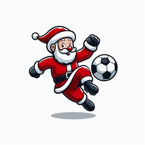 Premium Vector | Vector cartoon illustration of santa claus logo santa claus playing with ...