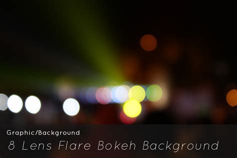 8 Lens Flare Bokeh Background ~ Textures on Creative Market