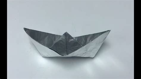 how to make aluminum foil boat for kids - YouTube