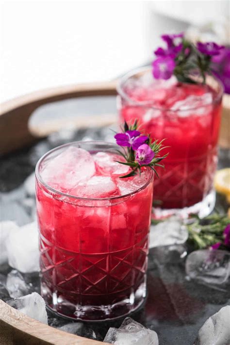 Tropical Hibiscus Bourbon Cocktail - Hunger Thirst Play