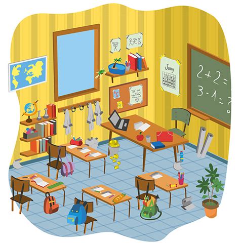 School Classroom Cartoon Vector Pack :: Behance