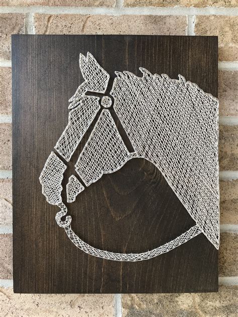 My latest horse piece. #stringart #horsehead #handmadecanada #homedecor Anchor String Art ...