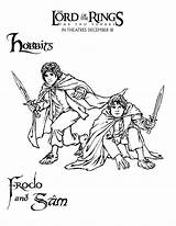 Frodo & Sam LOTR TTT Coloring Page  Books Lord Of The Rings sketch template