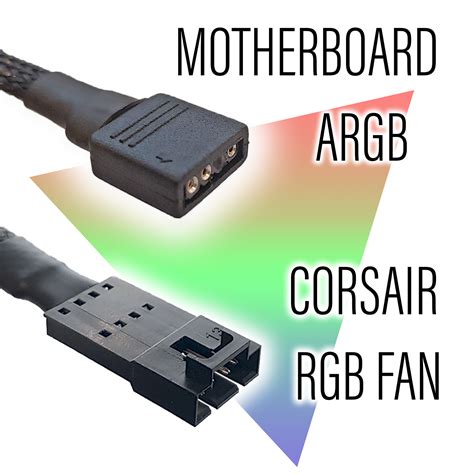 Motherboard Standard ARGB 3-pin 5V to Corsair RGB Fan Adapter | eBay