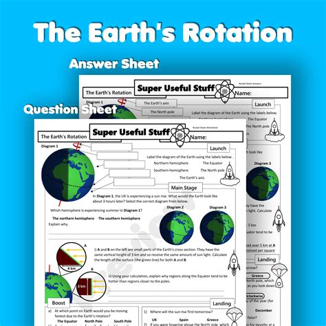 The Earth's Rotation Worksheet GCSE Science | Teaching Resources