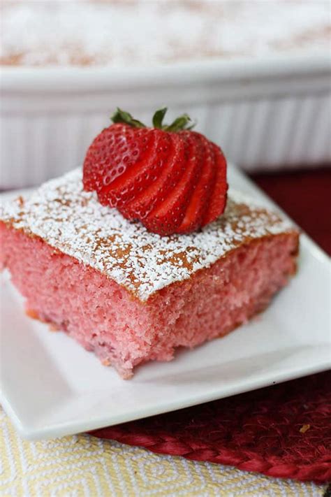 Fresh Strawberry Jello Cake (VIDEO) - Mostly Homemade Mom