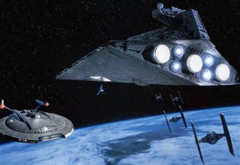 The Enterprise Battles the Empire - Star Wars vs. Star Trek Photo ...