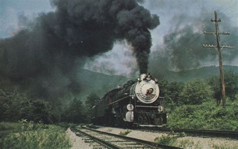 Southern 4501 Train at Hot Springs New York City Postcard | Topics - Transportation - Railway ...