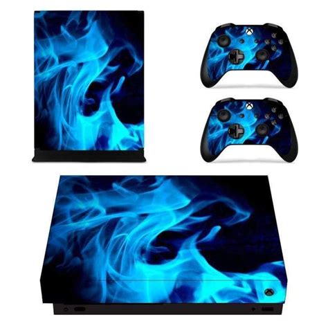 Xbox One X - Blue Flame Vinyl Decal Skin Sticker. Best Xbox One X Skins Customize Your Game ...