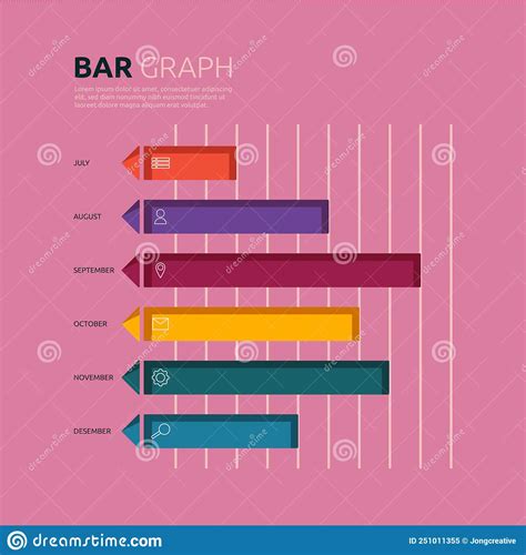 Bar Graph Chart Statistic Data Infographic Template Stock Vector - Illustration of diagram, plan ...