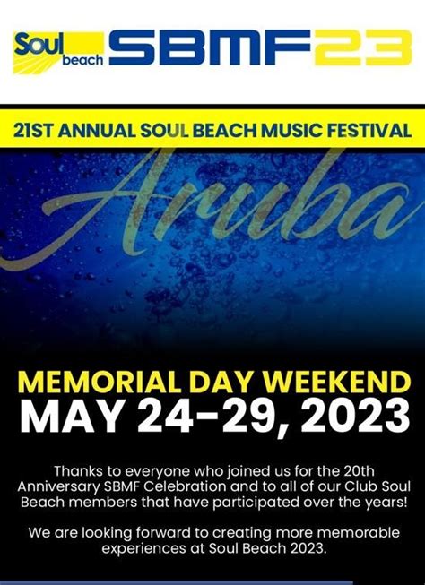 Soul Beach Music Festival Aruba 2023 - Smooth Jazz and Smooth Soul