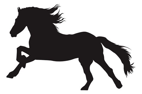 zwart rennen paard silhouet met transparant achtergrond 23629576 PNG