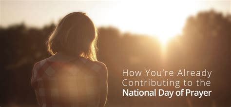 » National Day of Prayer: How you’re already contributing to it