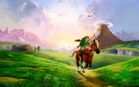 Link's Adventure: HD Wallpaper from The Legend of Zelda: Ocarina of Time