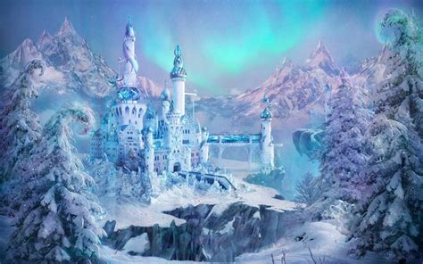 Download Snow Queen Frozen Castle Wallpaper | Wallpapers.com