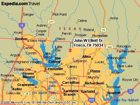 Frisco, Texas Map