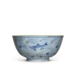 An underglaze blue and red 'fish' bowl Qing dynasty, Kangxi period | 清康熙 青花釉裏紅魚藻紋碗 | CHINA ...
