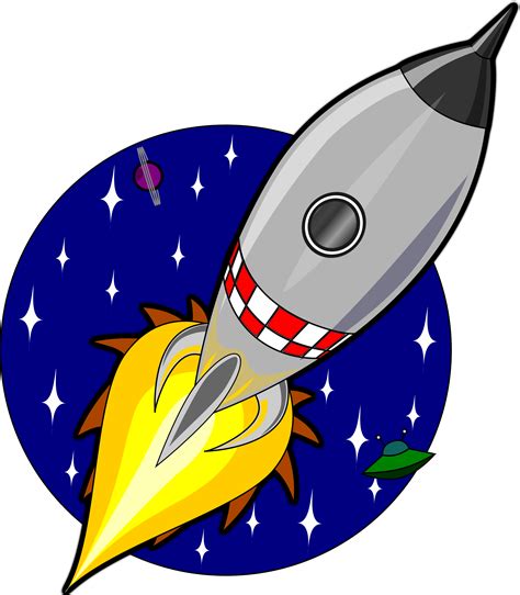 Clipart - Cartoon rocket