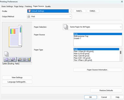 imageCLASS MF743Cdw - setting up the default paper... - Canon Community