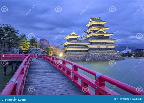 Matsumoto Castle at Night in Nagano Perfecture, Japan Editorial Photo ...