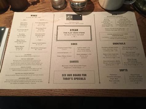 Flat Iron Steak London Menu | Bruin Blog