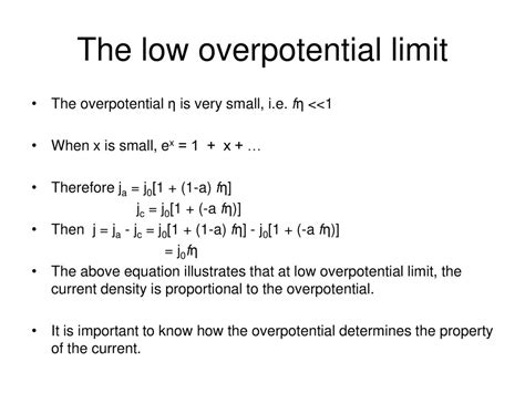 Overpotential When the cell is producing current, the electrode potential changes from its zero ...