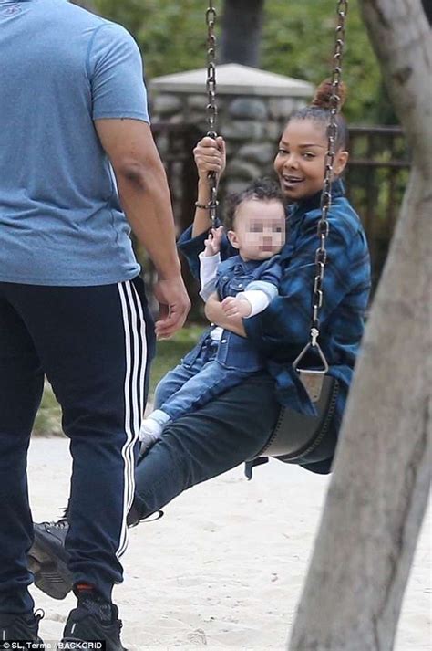 Janet Jackson sports flannel top and jeans for low-key Mother's Day ...