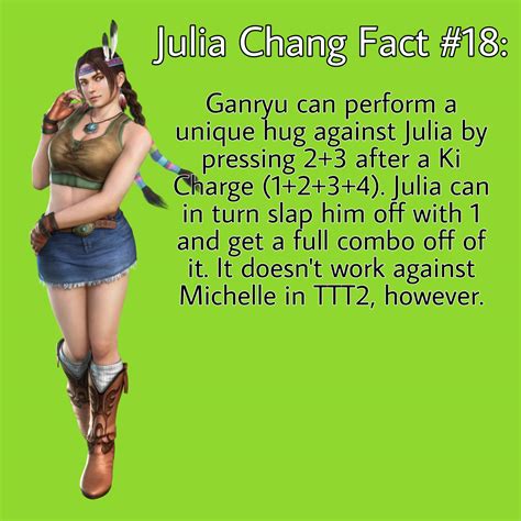 Julia (and Ganryu) Fact of the Day #18! : r/Tekken