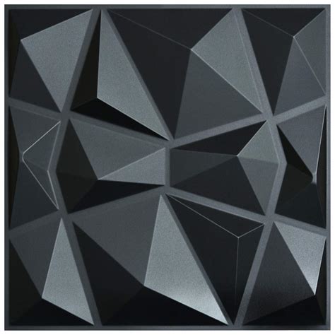 Buy Art3d 3D Paneling Textured 3D Wall Design, Black Diamond, 19.7 x 19 ...