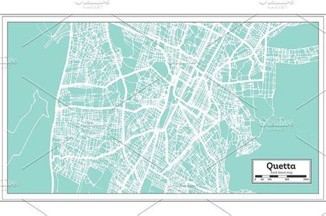 Quetta Pakistan City Map in Retro | City map, Quetta, Map