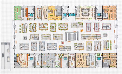 Market floor plan. Markthall Rotterdam by MVRDV. Image © courtesy of Markthal Rotterdam. Click ...