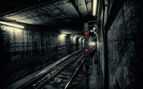 Subway train tunnel light architecture tracks wallpaper | 1920x1200 ...