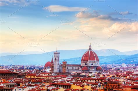 Florence skyline, Italy. ~ Architecture Photos ~ Creative Market