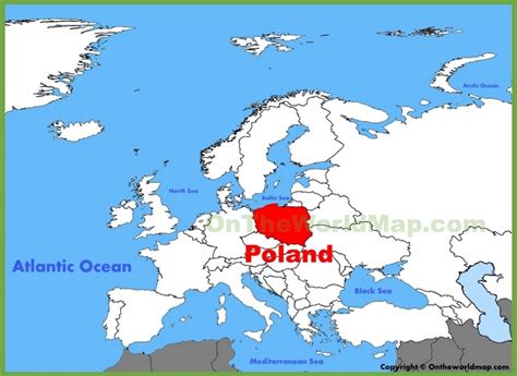 Poland location on the Europe map