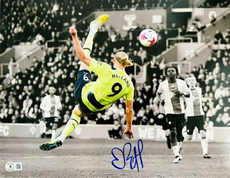 ERLING HAALAND MANCHESTER city fc foto firmata a mano 6"" x 4"". EUR 1 ...