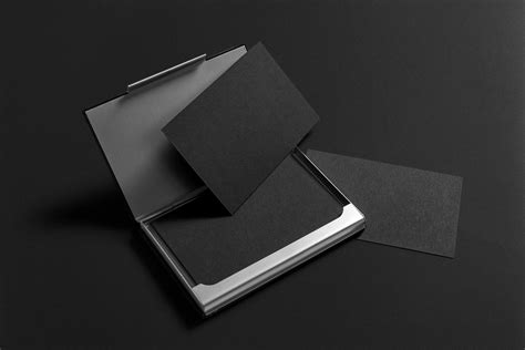 Black Stationery Mockup PSD