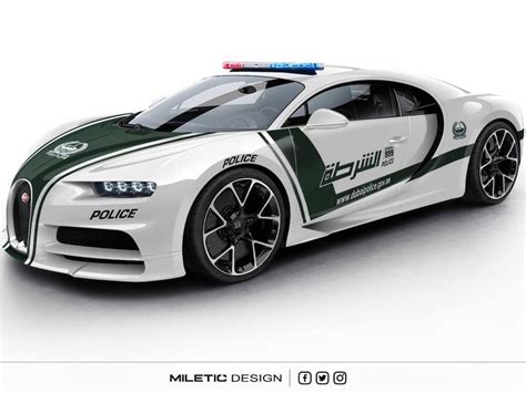 Scharfer Einsatzwagen: So könnte der Bugatti Chiron der Polizei Dubai ...