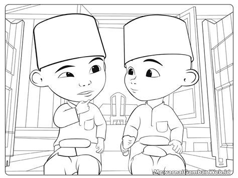 Gambar Poster Rasuah Musuh Negara Gambar Mewarna Colouring Picture Lukisan Upin di Rebanas - Rebanas