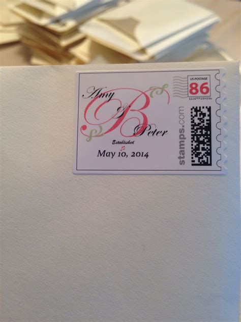 Personalized wedding stamps from stamps.com. Starting the monogram ...