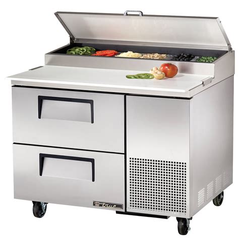 True TPP-44D-2 44" Two Drawer Refrigerated Pizza Prep Table