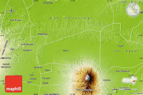 Physical Map of Kab. Sragen