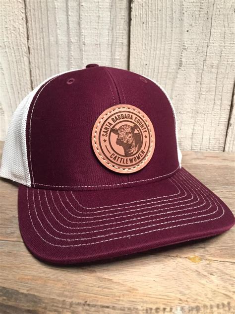 Custom Richardson 112 Leather Patch Hat, Company Logo or Personal Design - Etsy | Leather ...